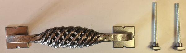 Stoßgriff antik, Haustürgriff Eisen altgrau, rostgeschützte Oberfläche, Einzelstück, nur 1 x verfügbar Bild 2